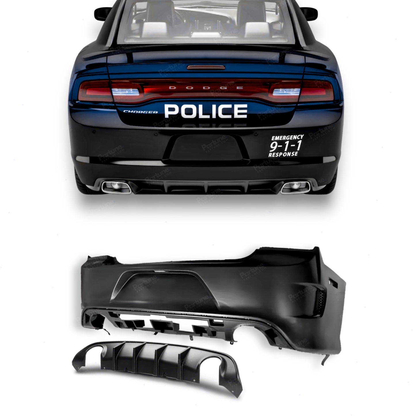 Rear Bumper SRT Style | Dodge Charger 2011-2014